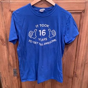 Boys 16 Year Old Short Sleeve T-Shirt.